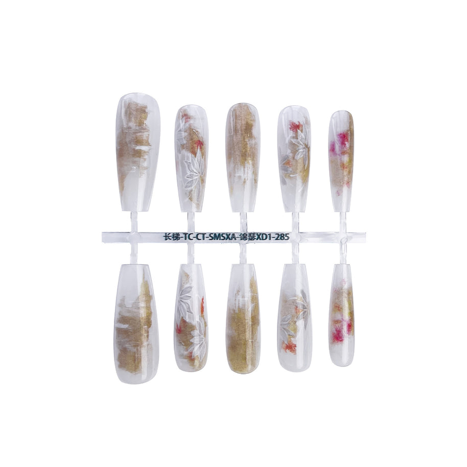 Chinese Style Gradient Nails - Affordable Luxury Long Ladder Style