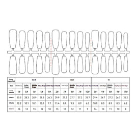 New Chinese Style Nail Tips - Long Ladder Frosted Set