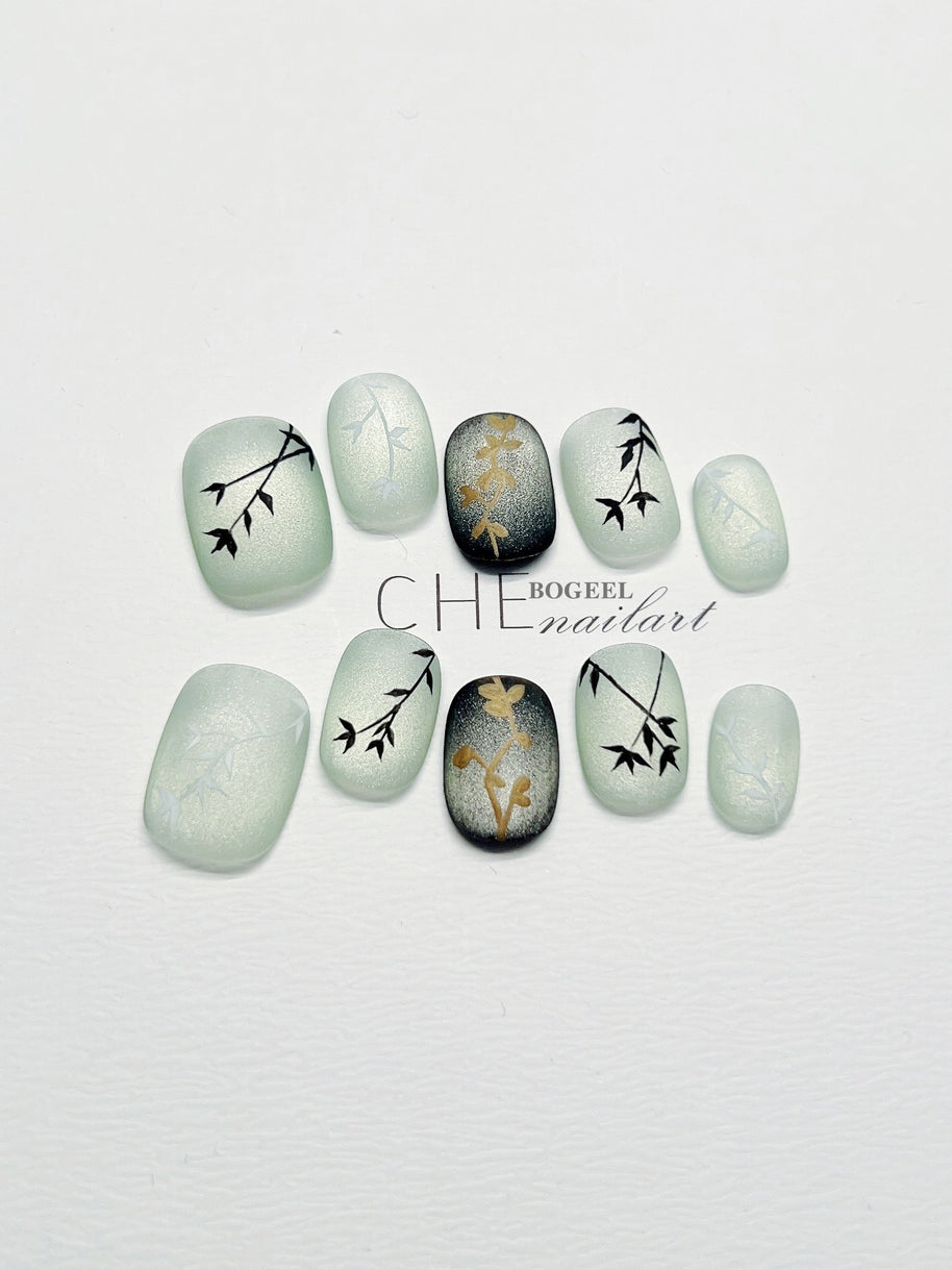 Summer Short Square Fake Nails – Round Edge Nail Tip