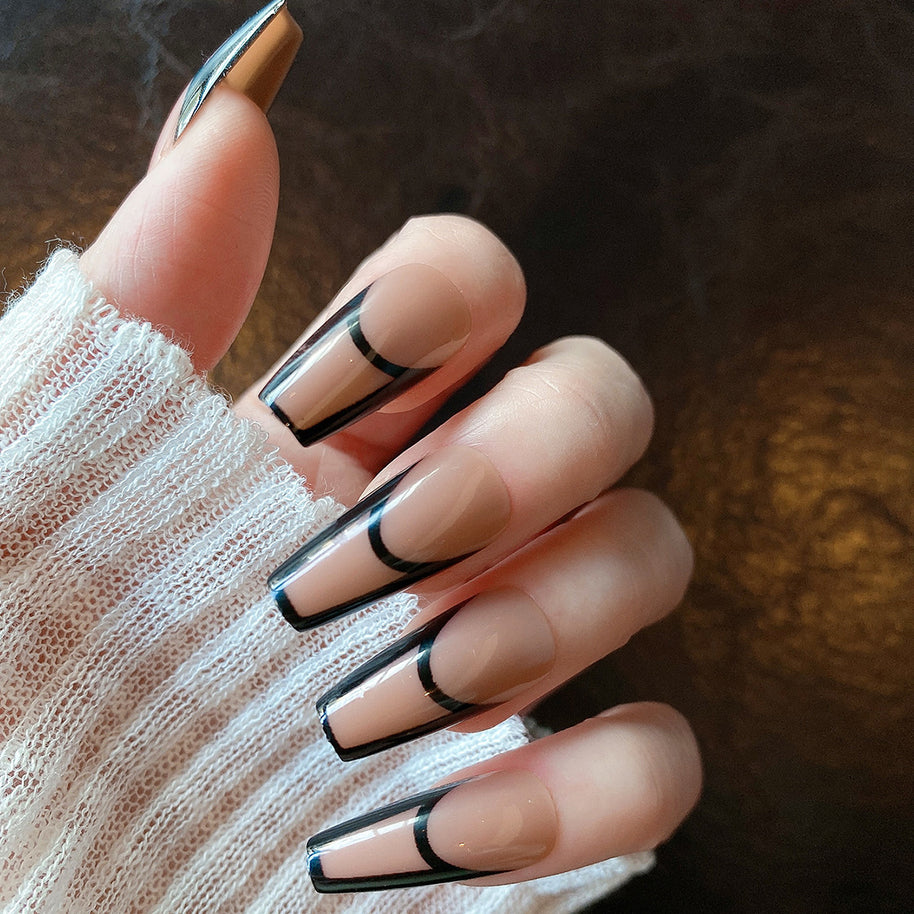 Almond Wear Nails - Simple Glossy Fake Nail Tips