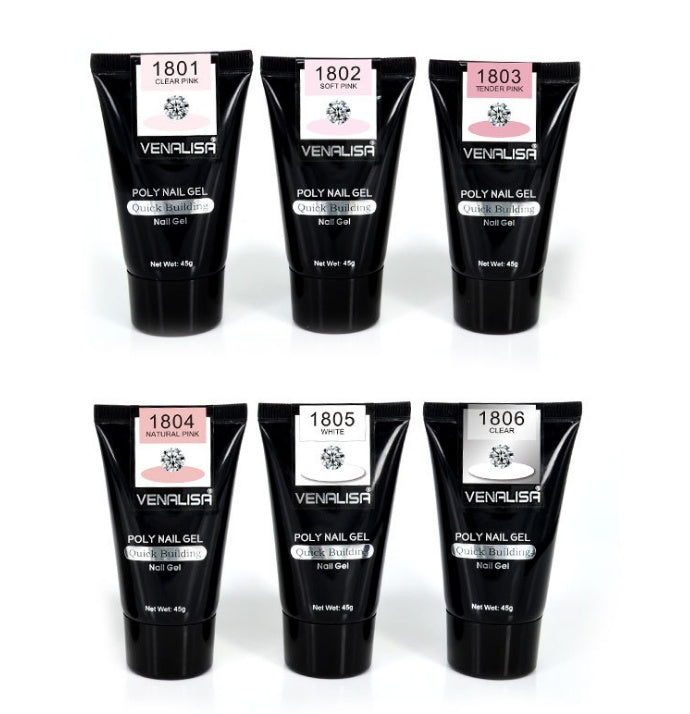 Professional Nail Gel Polish Kit - 100 Tips + Builder Gel Included