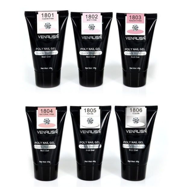 Professional Nail Gel Polish Kit - 100 Tips + Builder Gel Included