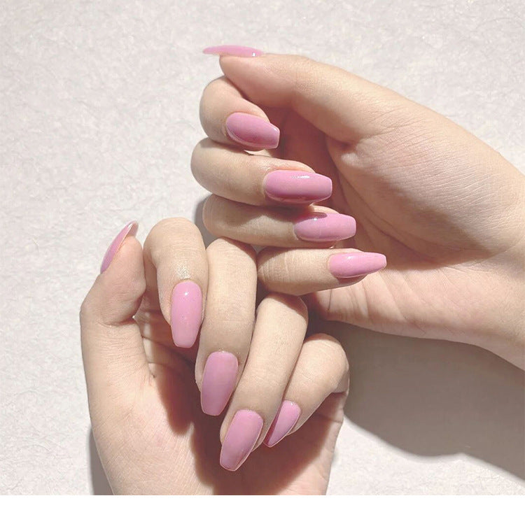 Creative Solid Color Press On Nails - 12 Shade Collection