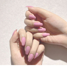 Creative Solid Color Press On Nails - 12 Shade Collection