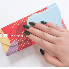 Creative Solid Color Press On Nails - 12 Shade Collection