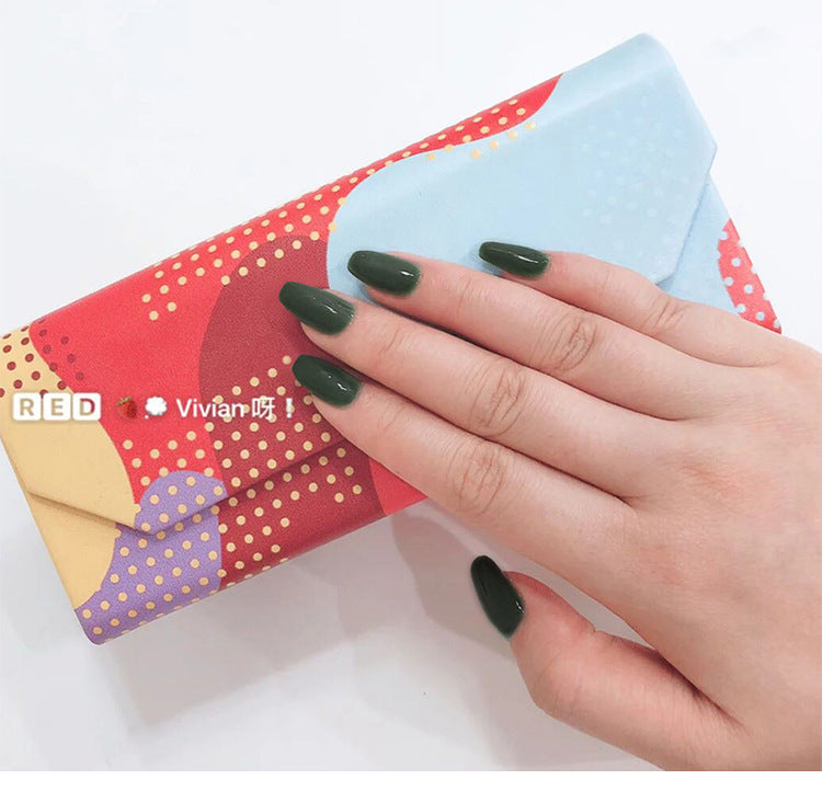 Creative Solid Color Press On Nails - 12 Shade Collection