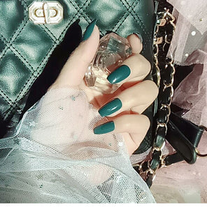 Creative Solid Color Press On Nails - 12 Shade Collection