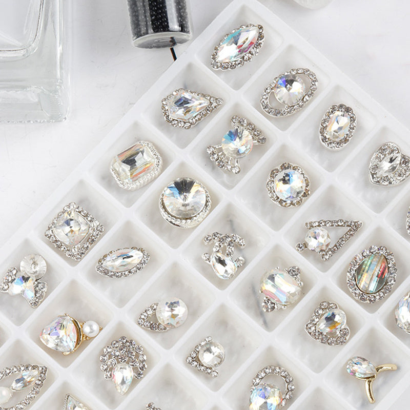 Luxury Nail Jewelry Set - 8 Styles of Diamonds & Zircons