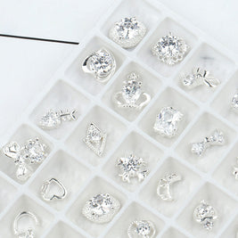 Luxury Nail Jewelry Set - 8 Styles of Diamonds & Zircons