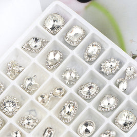 Luxury Nail Jewelry Set - 8 Styles of Diamonds & Zircons