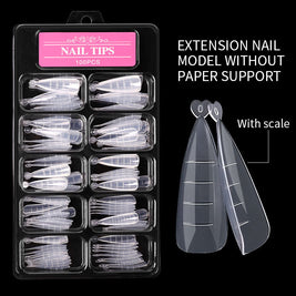 Pointed/Ballet/Coffin Nail Sheets - 100pc Transparent Nail Art Set