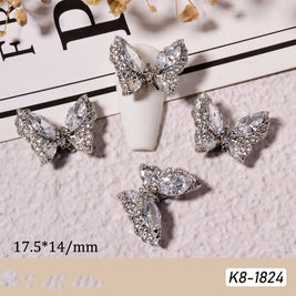 Moving Smart Butterfly Nail Jewelry – Gold & Silver Zircon Nail Sequins