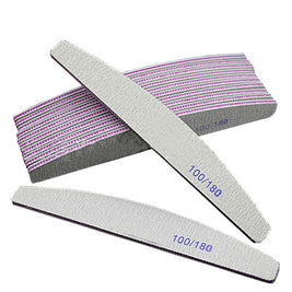 Purple Heart Nail File - Half-Moon Shape with 100 & 180 Grit Polishing Surfaces