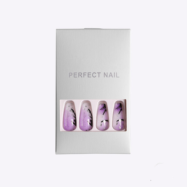 Ballet Press On Nails - Dream Purple Halo Dye Manicure