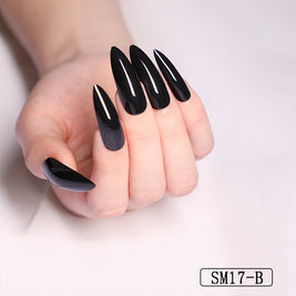 Almond False Nails - Long Pointed Solid Color Nail Patches