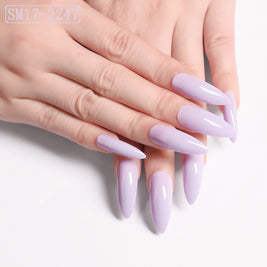 Almond False Nails - Long Pointed Solid Color Nail Patches