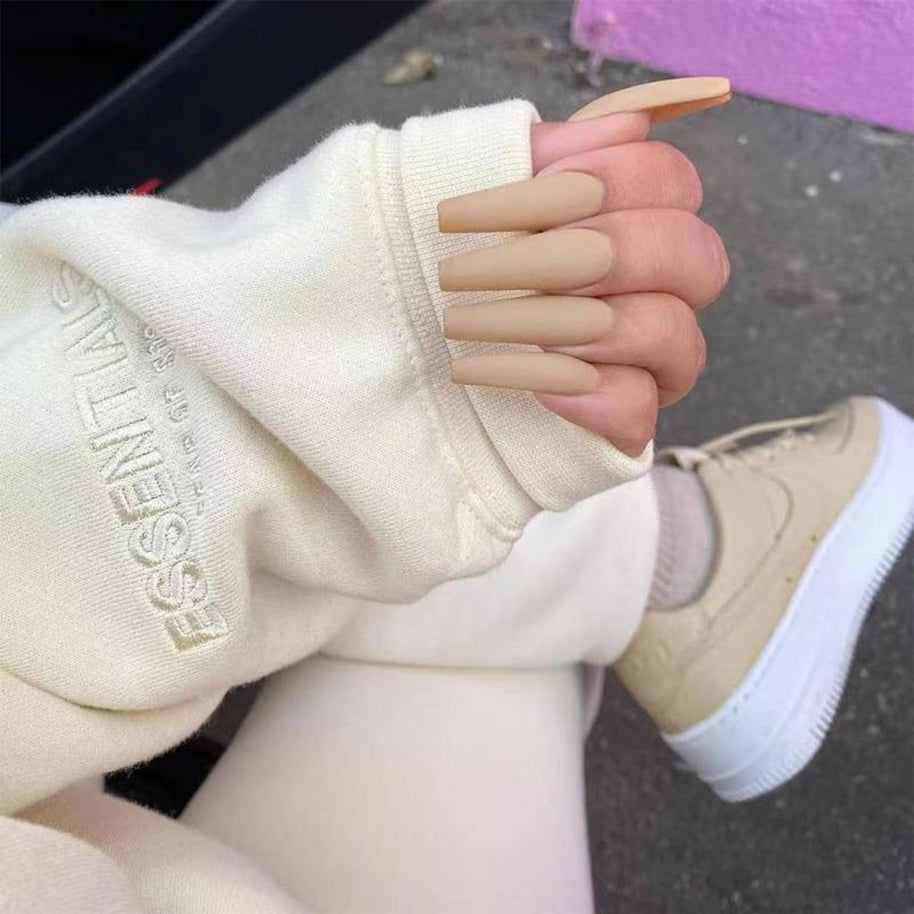 Solid Color Ballet Press On Nails - 24PC Long Length Set