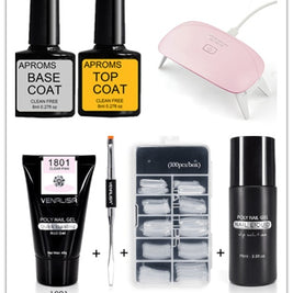 Professional Nail Gel Polish Kit - 100 Tips + Builder Gel Included