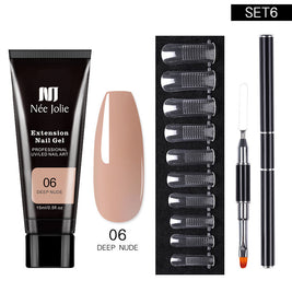 Nail Extension Glue Kit – Phototherapy Gel + Brush + Fake Film