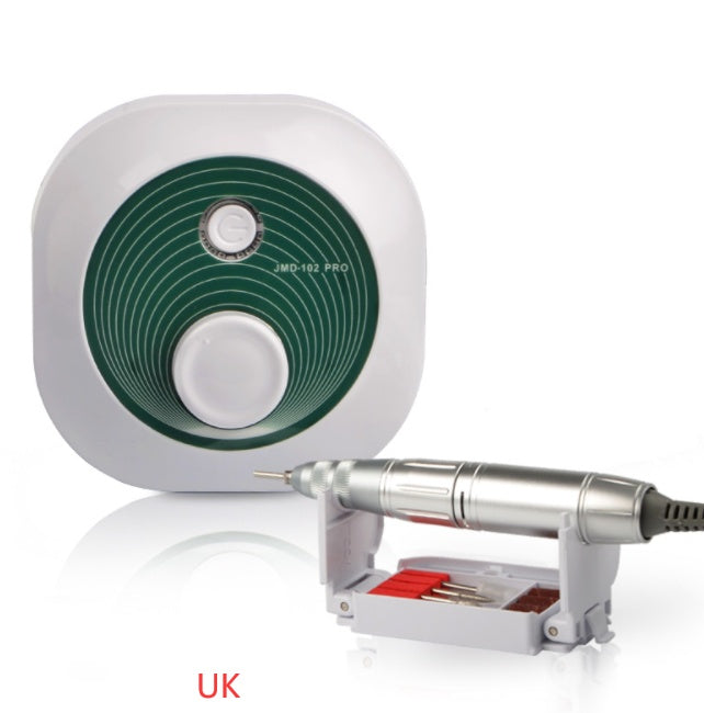 Portable Nail Drill Machine – 4 Grinding Heads, Lightweight & Hidden Bracket Box