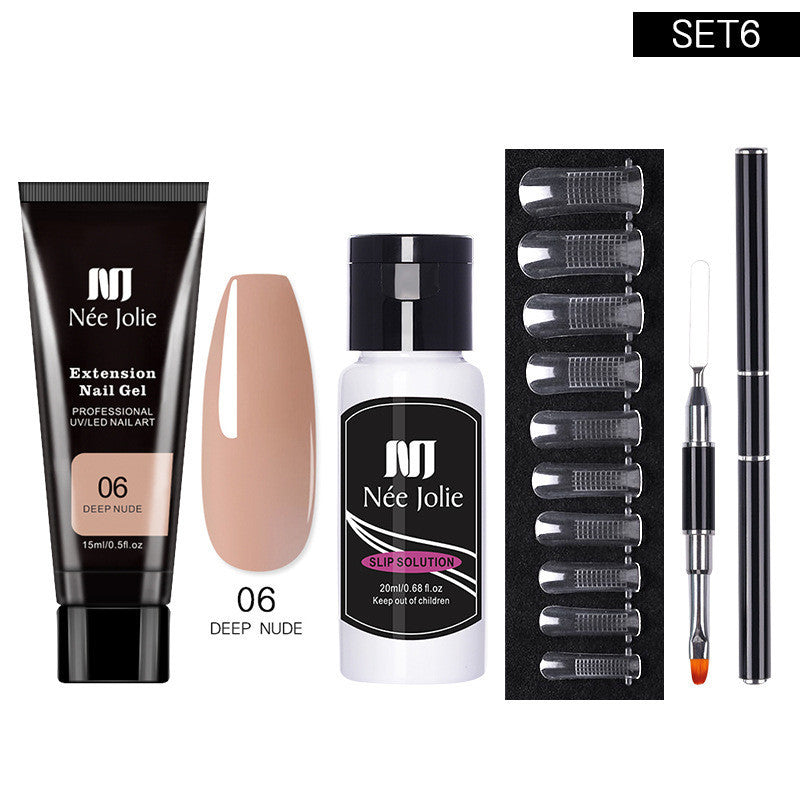 Nail Extension Glue Kit – Phototherapy Gel + Brush + Fake Film