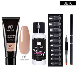 Nail Extension Glue Kit – Phototherapy Gel + Brush + Fake Film