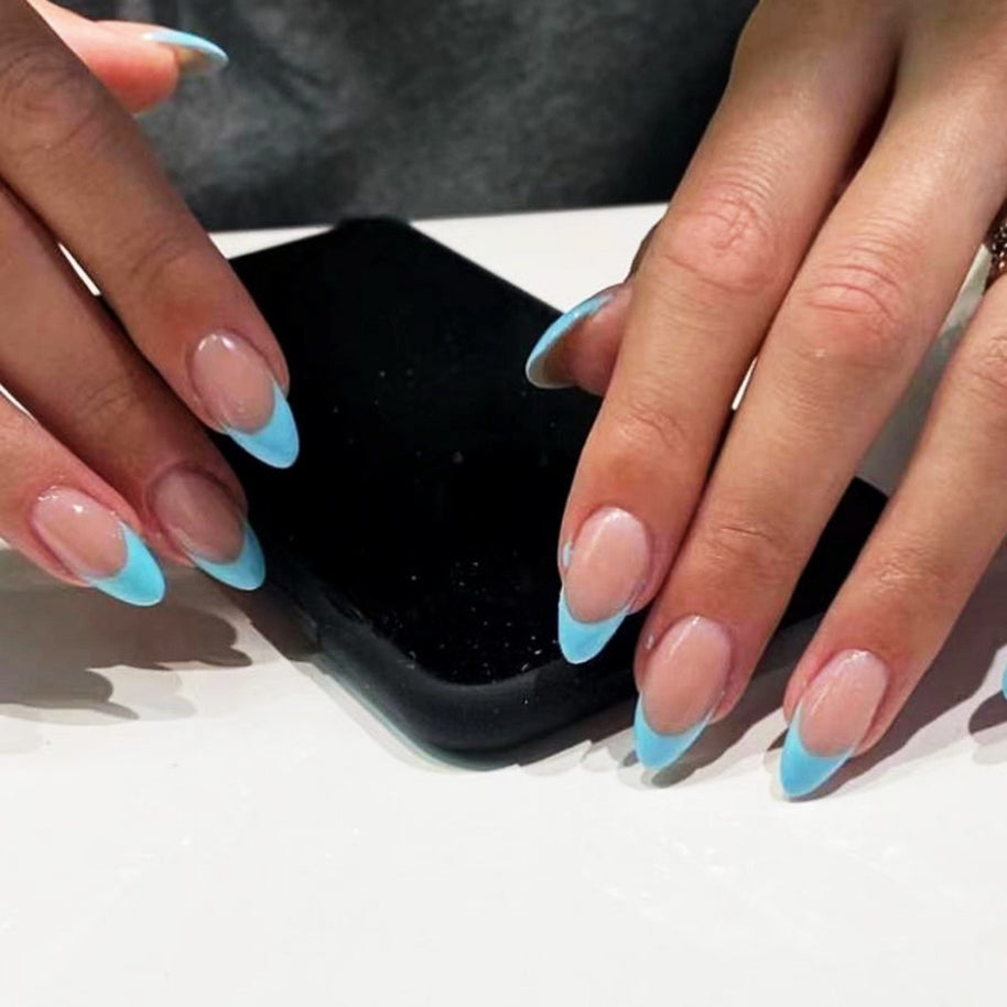 Almond Wear Nails - Simple Glossy Fake Nail Tips