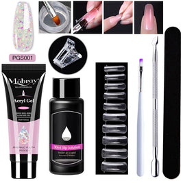 7-Piece Nail Extender Kit - UV/LED Crystal Resin Set