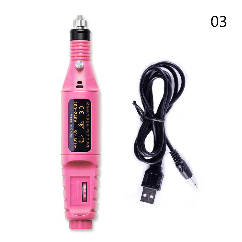 Professional Electric Nail Drill - 3-Speed Adjustable USB Charging Mill Cutter