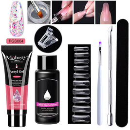 7-Piece Nail Extender Kit - UV/LED Crystal Resin Set