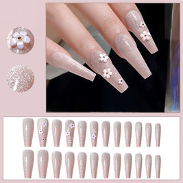 Glitter Nail Patches - Hand Wearing Art Nail Set