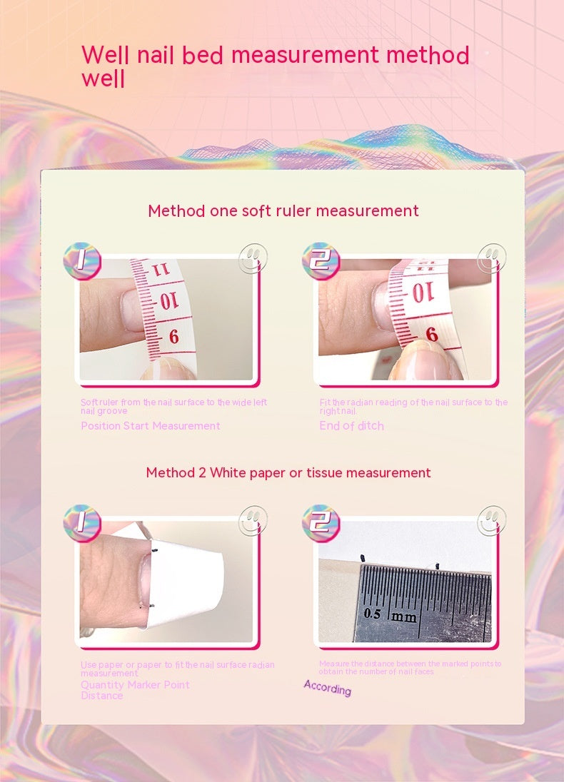 Starry Sky Nail Tips - Retro Sweet & Cool Style