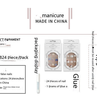 Wearable French White Tips - Medium Length Nail Patches