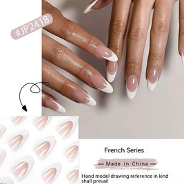 Wearable French White Tips - Medium Length Nail Patches