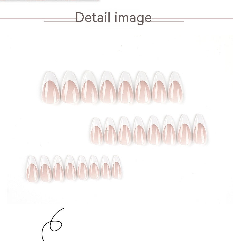 Wearable French White Tips - Medium Length Nail Patches