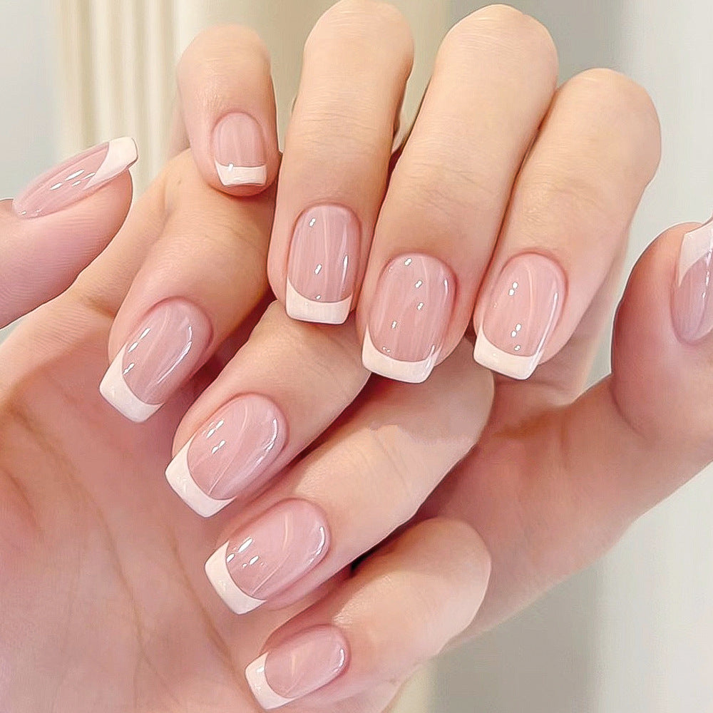 24 Piece Square Press On Nails Pink - Ready to Wear Fake Nail