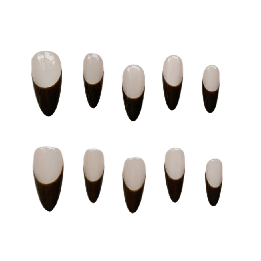 Almond Press On Nails - 10pc Customizable False Nails Kit