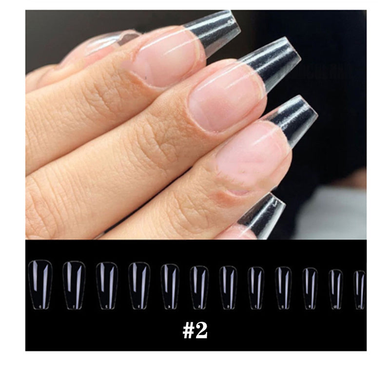 Transparent Fake Nails - Full Cover Acrylic Tips