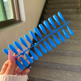 Matte Coffin False Nails - 24pcs Multi-Color Ballet Nail Set