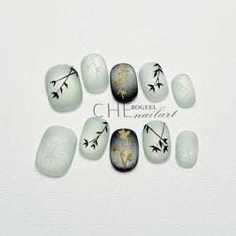 Summer Short Square Fake Nails – Round Edge Nail Tip