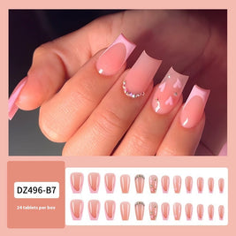 Gradient French Tip Nails - Sweet Love Design 24PC Set