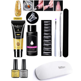 7-Piece Nail Extender Kit - UV/LED Crystal Resin Set