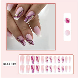 Wearable Fake Nails - Elegant Ballet Manicure