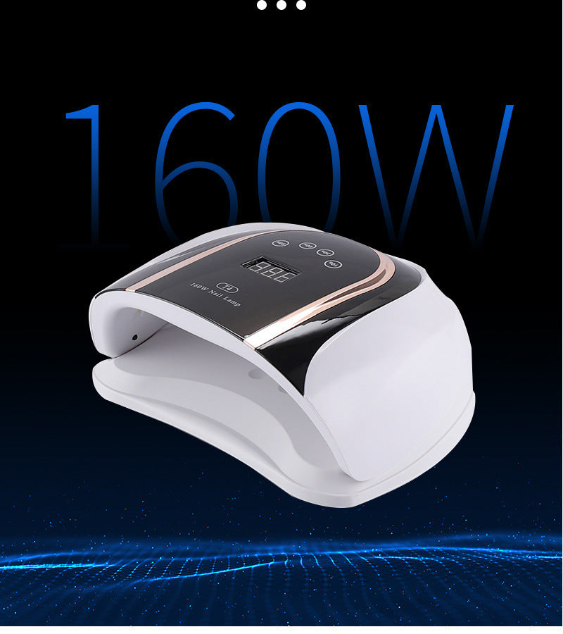 Professional 160W UV/LED Nail Lamp with Digital Timer – 54 Dual Light Beads