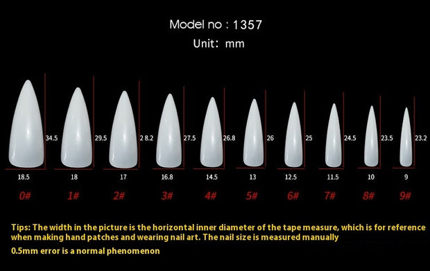 Milky White Gradient Nails - Long Drop Shape Press-On Set