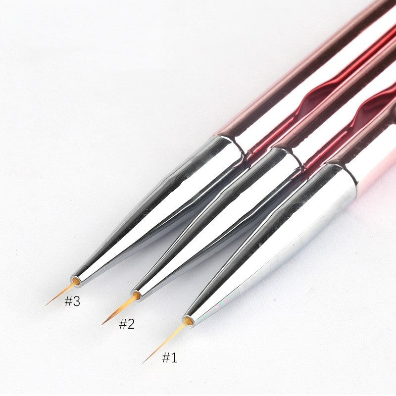 Luxury Nail Art Pens - 3-Piece Rose Gold Drawing Pen Set