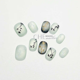 Summer Short Square Fake Nails – Round Edge Nail Tip