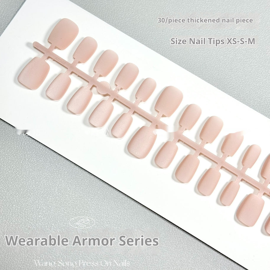 Frosted Velvet Cat's Eye Press On Nails - Aurora Effect