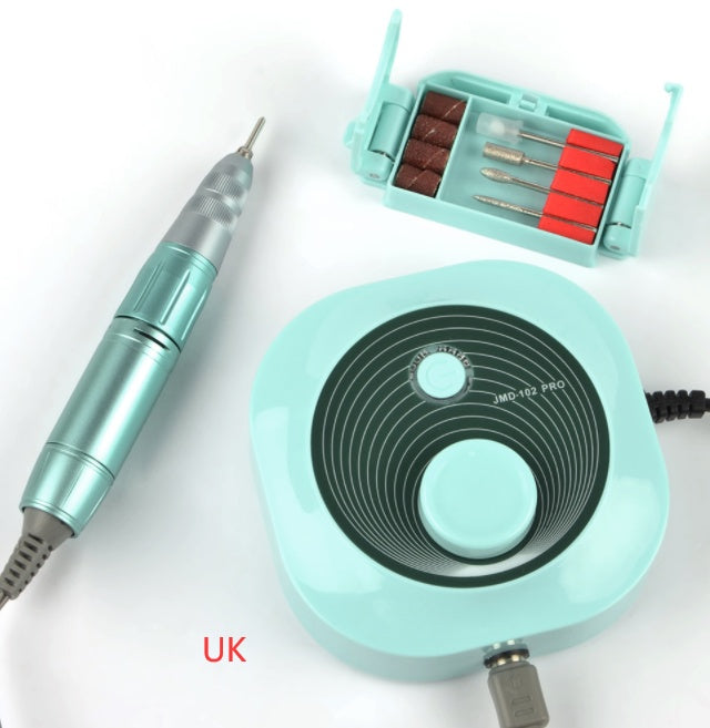 Portable Nail Drill Machine – 4 Grinding Heads, Lightweight & Hidden Bracket Box