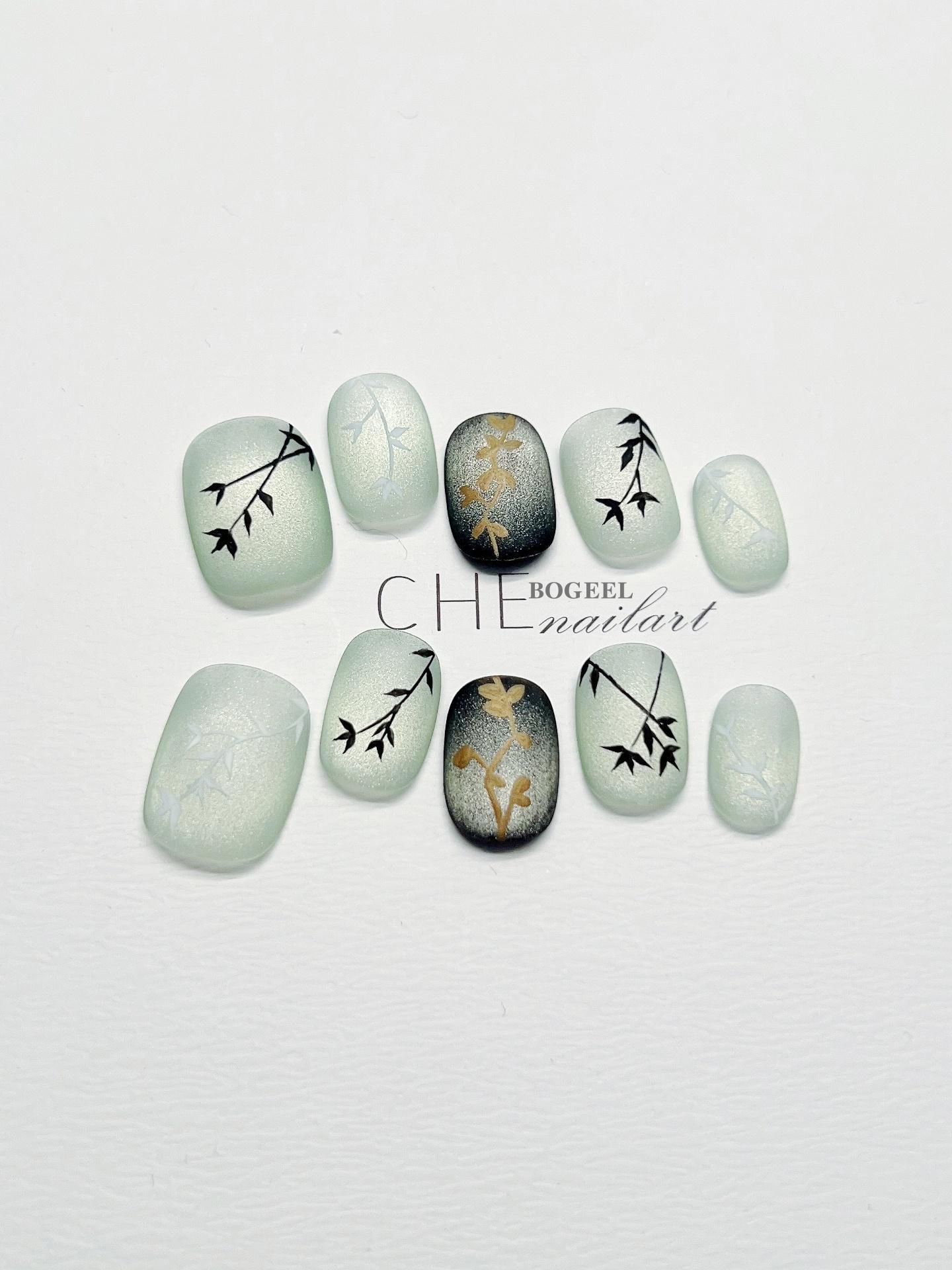 Summer Short Square Fake Nails – Round Edge Nail Tip